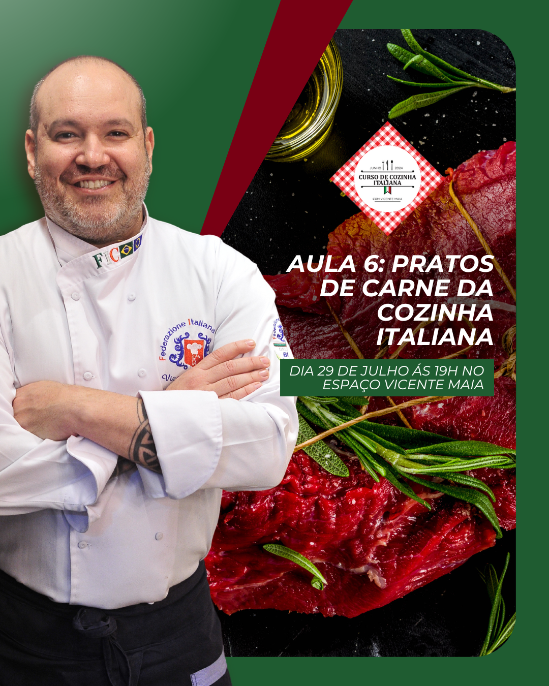 Aula 6: Pratos de Carne da Cozinha Italiana